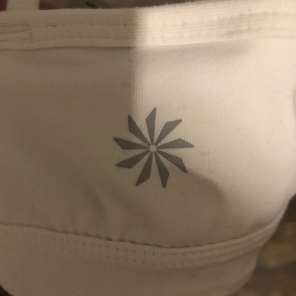 Athleta White Cross-Back Sports Bra - Picture 3 of 4